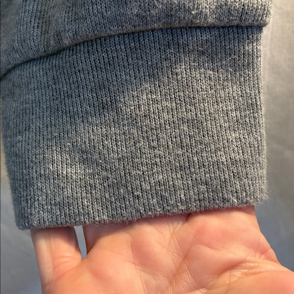 Cremieux mens gray pullover sweatshirt 1/4 button up faux suede accents size XXL - Picture 6 of 14